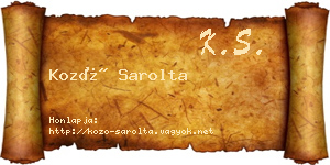Kozó Sarolta névjegykártya