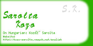 sarolta kozo business card